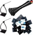 Klein Klebesockel Kabel Halterungen Selbstklebend und Kabelbinder UV Beständig 