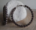 XL Creolen Ohrhänger Ohrringe mit MetallBand+ Swarovski*Strass Durchmesser 8 cm