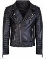Herren Echt Leder Jacke Echt Lammleder Coole Motorrad Biker Jacke Slim Fit