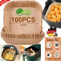 Bestpreis 100x Heißluftfritteuse Backpapier Airfryer Paper Rund 20x25x4,5cm NEU