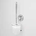 EVERLOC WC-Bürste mit Halter aus Metall in Silber Perfekt für WC-Bürsten WC Bad