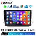 Autoradio Für Peugeot 208/2008 2012-2018 Android 13 GPS Navi BT Wifi 64G Carplay