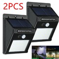 2x LED Solarleuchte Lampe für Außen Wandlampe mit Bewegungsmelder Gartenlampe