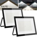 2X 300W LED Fluter Flutlicht Außen Strahler Scheinwerfer Baustrahler Lampe IP66