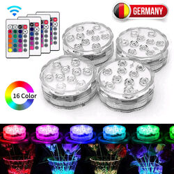 4x Unterwasser Licht LED Poolbeleuchtung RGB Poollampe mit Fernbedienung