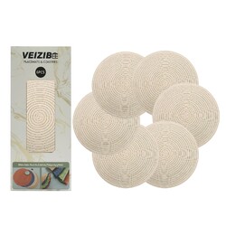 Platzsets Rund Tischsets Abwaschbar，Baumwolle Waschbar Hitzebeständig Platzde...