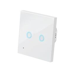 LogiLink Smart Home Wi-Fi Smart Wandschalter 2-fach Tuya kompatibel