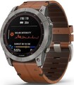 Garmin Fenix 7X 51 mm titan am Lederarmband braun [Wi-Fi, Sapphire Solar Edition