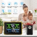Wetterstation Funk mit 1 Außensensor Digital Farbdisplay DCF-Funkuhr Innen Außen