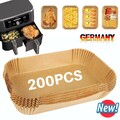 200 Stück Backpapier für Ninja Heißluftfritteuse 22 x 14cm Airfryer Backpapier