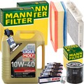 MANN INSPEKTIONSPAKET+5L LIQUI MOLY 10W-40 ÖL passend für 1.6SCe DACIA DUSTER HS