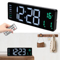 Große LED Digital Wanduhr mit Datum Temperatur Display Alarm Clock Fernbedienung