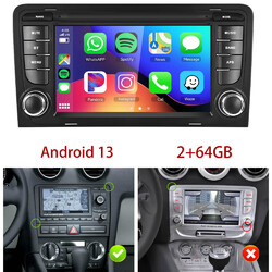 7" Android 13 Autoradio Carplay GPS Navi 2DIN 2+64GB für Audi A3 S3 RS3 8P1 8PA