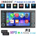 Carplay Für VW T5 Transporter Touareg  2+32G GPS Kamera DAB+Autoradio Android 14