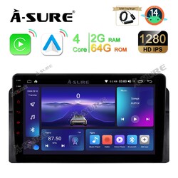 2+64G Android 14 Autoradio Apple Carplay GPS Navi Für BMW 3er E46 318 320 DAB+