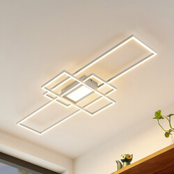 Lindby Caitlin LED-Deckenlampe Deckenlampe Deckenlicht Wohnzimmerleuchte weiß389