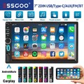 Autoradio 2 DIN 7" Apple Carplay Android Auto Bluetooth Freisprech USB TypeC AUX