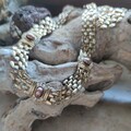 breite Halskette braune Steine goldfarben hochwertiger Modeschmuck 