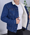 Jeansjacke Sweatjacke Herren Jacke Übergangsjacke Denim Jeans Gefüttert HJ-2000