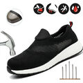 Herren Damen Sicherheitsschuhe Leicht Mesh Atmungsaktiv Stahlkappe Arbeitsschuhe