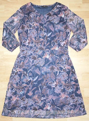 ZERO Kleid Gr.42 jeans blau rosé 3/4 Arm Set ++Neu++