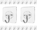 Klebehaken Extra Stark, 20 Stück Haken Selbstklebend Transparent Praktisch Klebe