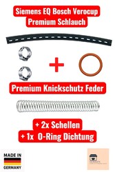 KNICKSCHUTZFEDER Schlauch Dichtung Set Siemens EQ 3 5 9 Bosch BrühgruppeKnickschutz Feder + Permium Schlauch (wie das original)