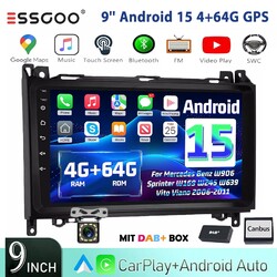 DAB+ Für Benz A/B Klasse W169 W639 W245 W906 Vito Android 15 Autoradio 4+64G KAM