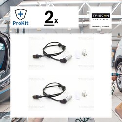 2x ORIGINAL® Triscan Sensor, Raddrehzahl Hinten für Land Rover FREELANDER I