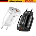 Ladegerät USB-C USB-A 20W 3A Ladeadapter Schnellladegerät PD Netzteil Steckdose