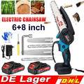 6+8 Zoll Akku Kettensäge Mini Elektro Kettensägen Handkettensäge Mit 2 Akku 21V