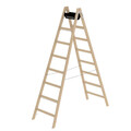 Munk Günzburger Steigtechnik Günzburger Holz-Stehleiter, 8 Sprossen, 33216