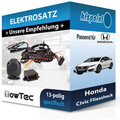 TOWTEC E-Satz 13polig fahrzeugspezifisch passend für Honda Civic Fliessheck PKW