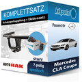 Für Mercedes CLA Coupe 13- AUTO HAK Anhängerkupplung starr + 7polig E-Satz AHK