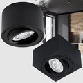 LED Aufbau flach Strahler Leuchte Spot 230V Aufputzleuchte 5W 110° Gr Milan-S