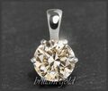 Diamant Brillant 585 Gold Solitär Anhänger; 1,80ct, zart champagner; Gleiter