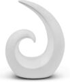 Stilvolle Keramik Skulptur, moderne Deko, Dekoration in Weiß, Deco 20cm hoch