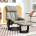 HOMCOM Relaxsessel mit Fußhocker, Massagesessel mit Liegefunktion Fernbedienung