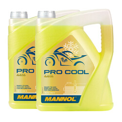 2x5 Liter MANNOL Pro Cool Kühlflüssigkeit gelb Kühlerschutz Motorrad Roller Quad