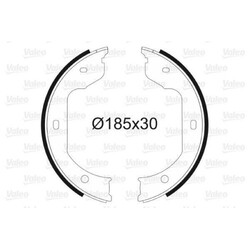1x Bremsbackensatz, Feststellbremse VALEO 562805 passend für BMW PORSCHE VW