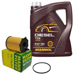 MANN ÖLFILTER 5L MANNOL 5W30 TDI DIESEL FORD TRANSIT MONDEO C-MAX FOCUS FIESTA