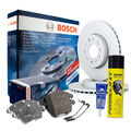 BOSCH Bremsensatz + Plastilube + Bremsenreiniger BMW 3er E46 VORN Ø325mm  WK
