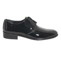 ALTO LIVELLO Schuhe Elegant Herren Derby aus Leder Glänzend 811B Schwarz