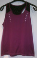 Lila/schwarzes Sport-Top/Laufshirt ärmellos Gr.  L von   Crivit Pro