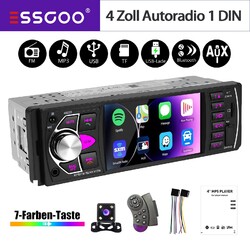 KAM Autoradio 1 DIN Mit USB FM AUX TF Bluetooth Freisprech 4 Zoll IPS Bldschirm