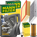 MANN INSPEKTIONSPAKET+10L MANNOL 5W-30 ÖL passend für AUDI A4 B7 8E/H 163-233 PS