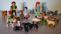 Playmobil Bauernhof Konvolut Paket: 3 Figuren, Hunde, Katzen, Schafe und Zubehör