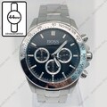 Hugo Boss 1512965 Schwarzes Zifferblatt Chronograph Silbernes Armband Herrenuhr