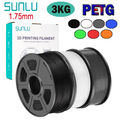 3x 1KG PETG SUNLU 3D Drucker Filament 1.75mm PETG 1KG/ROLL +/-0.02mm Mehrfarbig