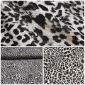 Viskose Jersey Stoff Kleiderstoff Bedruckt Elastisch Kleid Leopard Muster E234